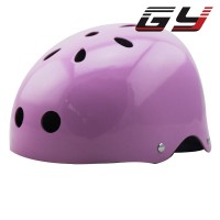 Purple roller skate helmet with plum blossom ventilated design